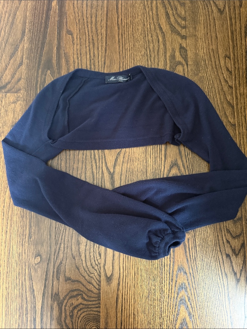 Miss Blumarine Navy Cropped Bolero Shrug